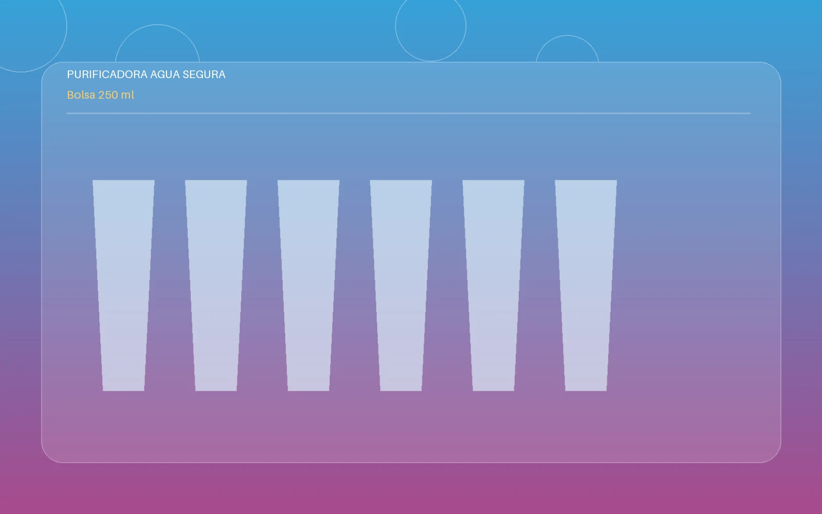 Agua en bolsa 250 ml paquete x10 ilustrado en estilo Y2K vaporwave