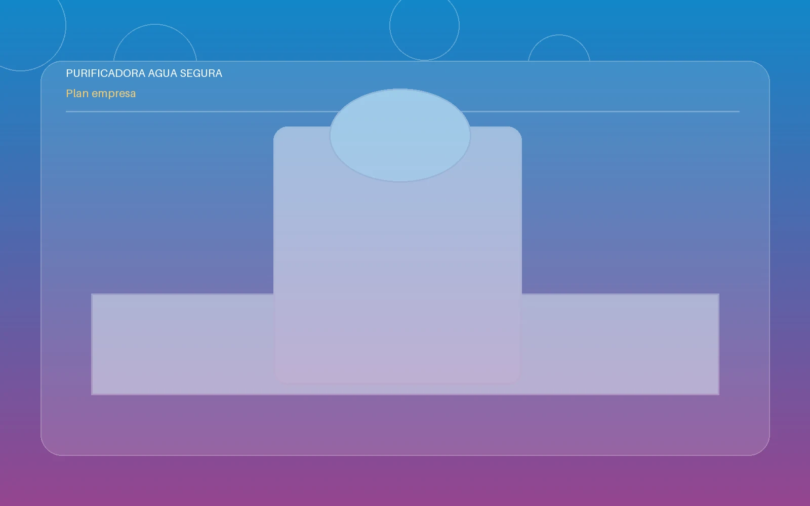 Plan empresa 5 garrafones por semana ilustrado en estilo Y2K vaporwave